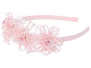 Diadema con flores de organza