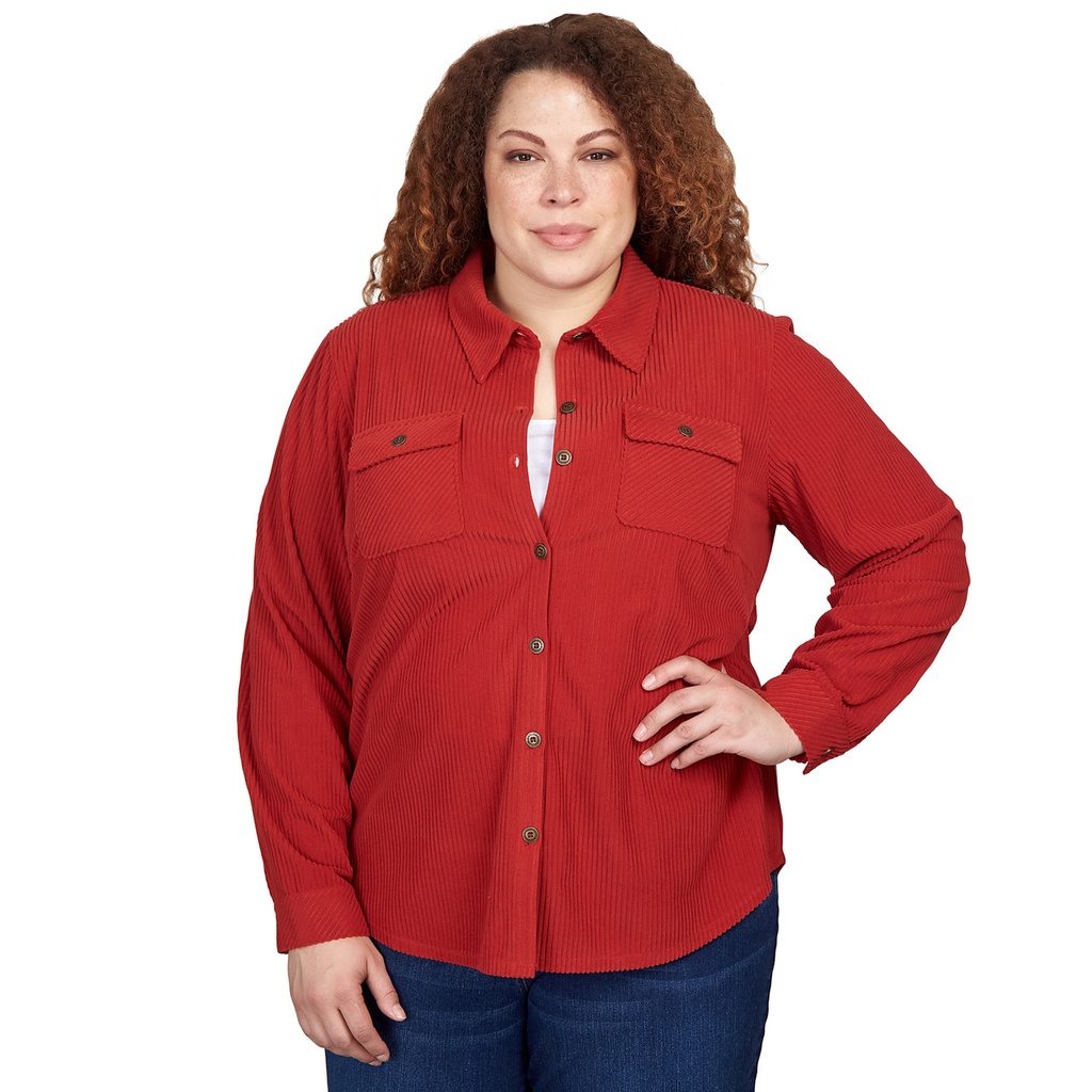 Chaqueta tipo camisera de pana