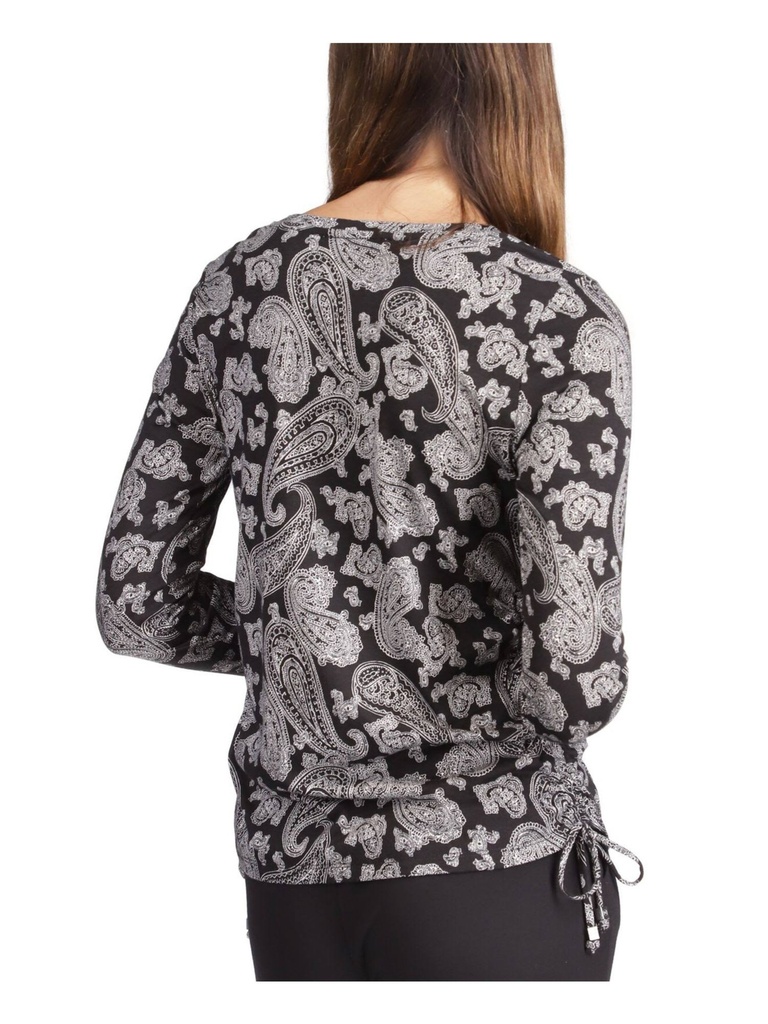 Blusa de manga larga fruncida