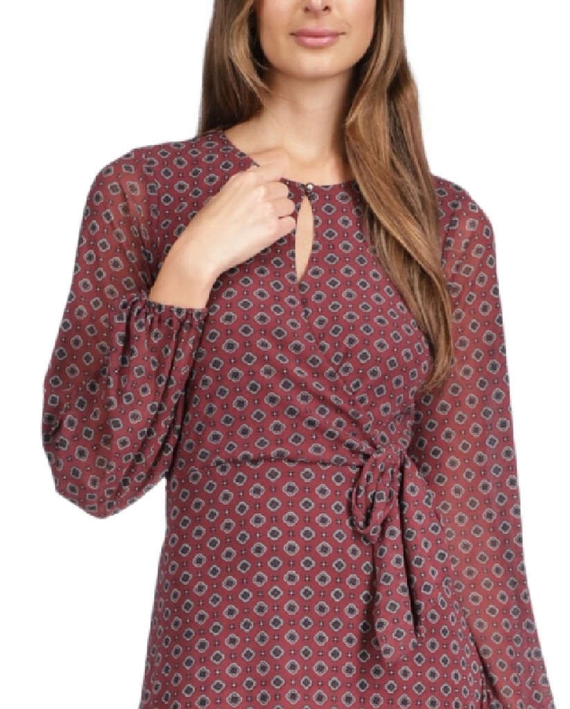 Vestido estampado de foulard