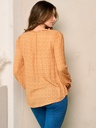 Blusa de escote de pico floral 
