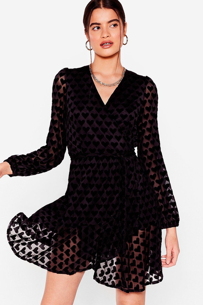Vestido con estampado de corazones