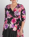 Vestido cruzado de terciopelo Cara