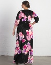 Vestido cruzado de terciopelo Cara