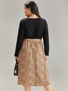 Vestido midi con estampado geométrico