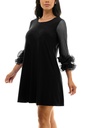 Vestido con mangas de volantes