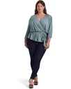 Blusa de punto con sobrefalda