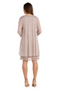 Vestido con chaqueta a rayas con purpurina