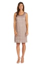 Vestido con chaqueta a rayas con purpurina