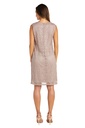 Vestido con chaqueta a rayas con purpurina