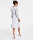 Vestido midi ajustado y metálico