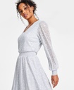 Vestido midi ajustado y metálico