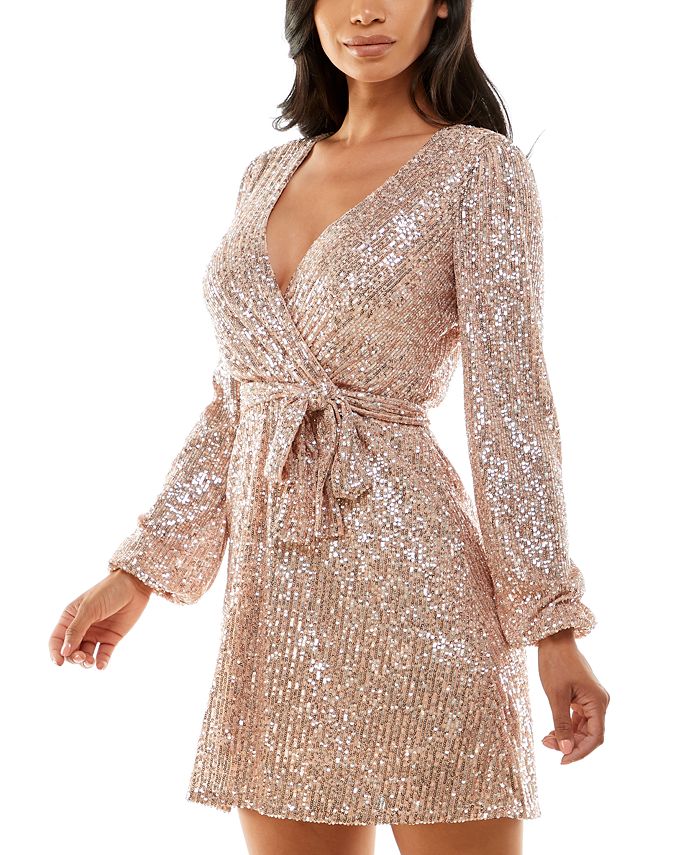 Vestido de lentejuelas de manga larga