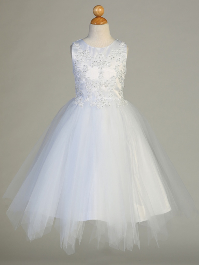 Vestido bordado con aplique de lentejuelas 