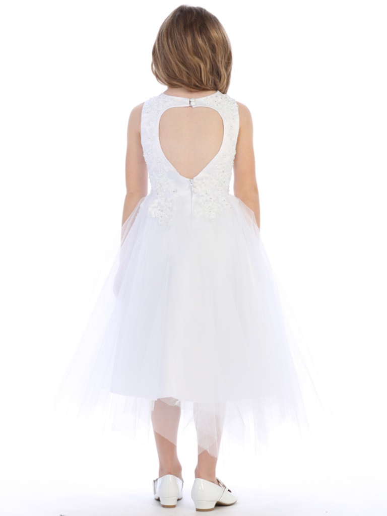Vestido bordado con aplique de lentejuelas 
