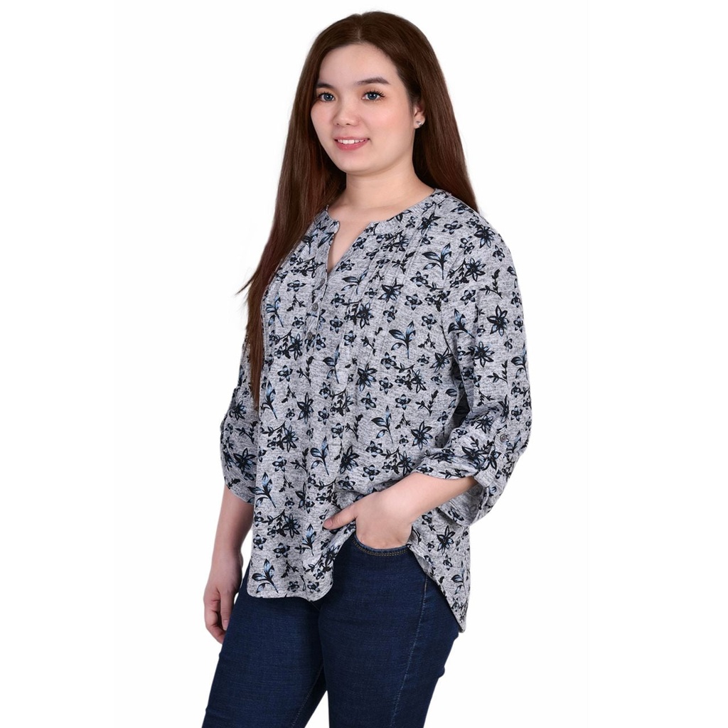 Blusa floral de franela Missy