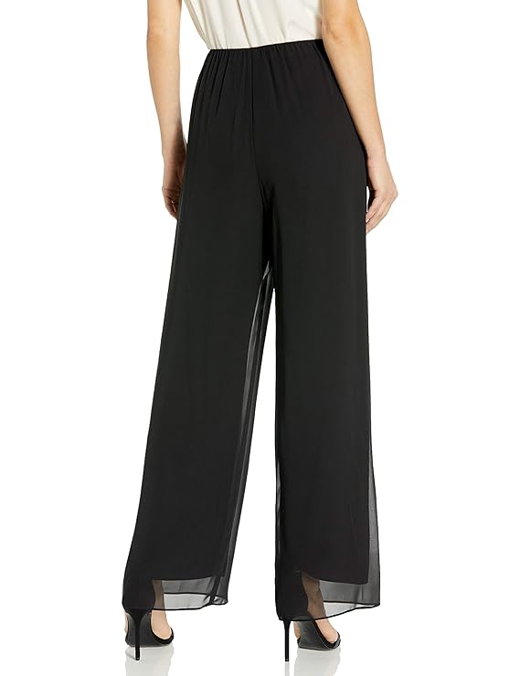 Pantalón de chiffon de pierna ancha