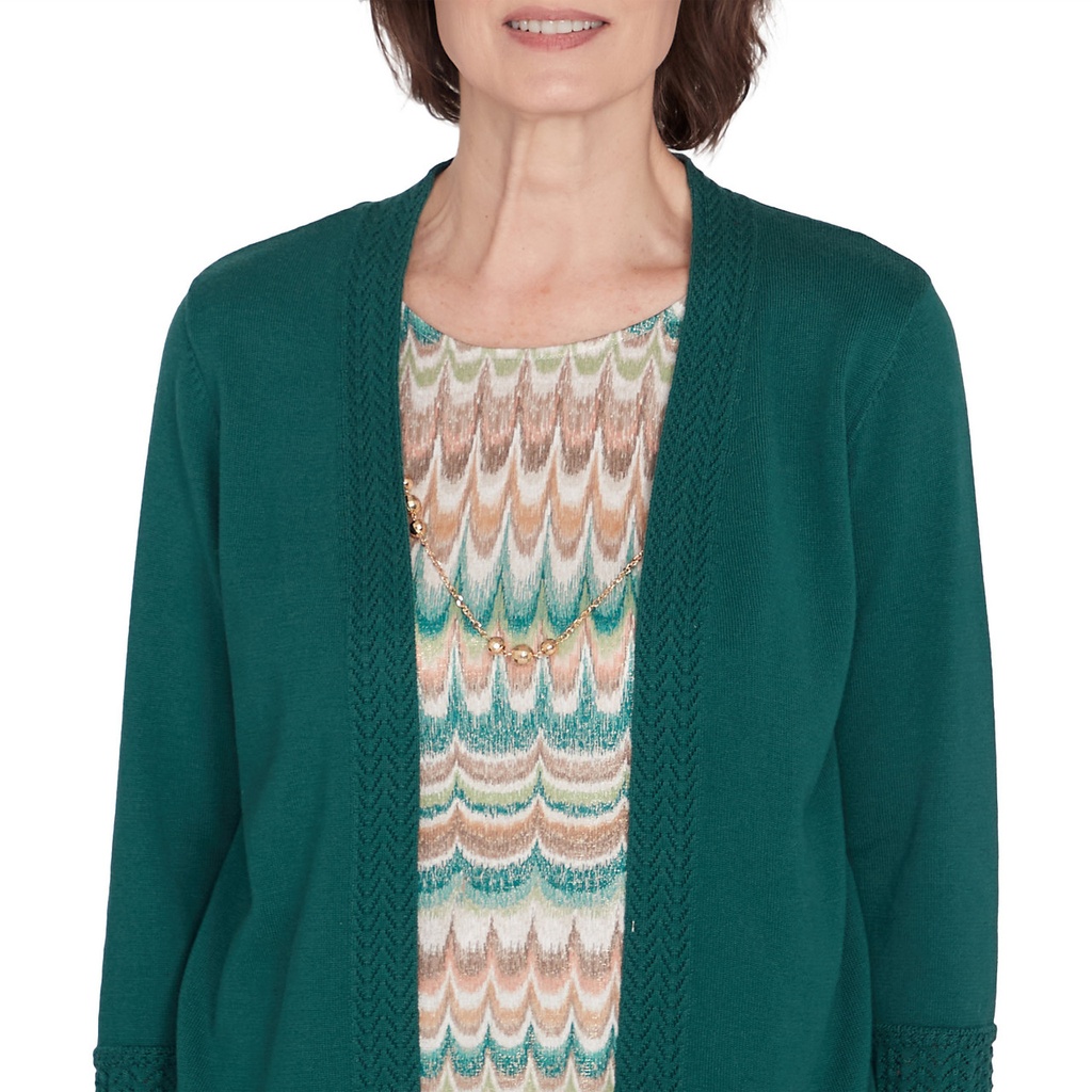 Suéter dos en uno Biadere con collar