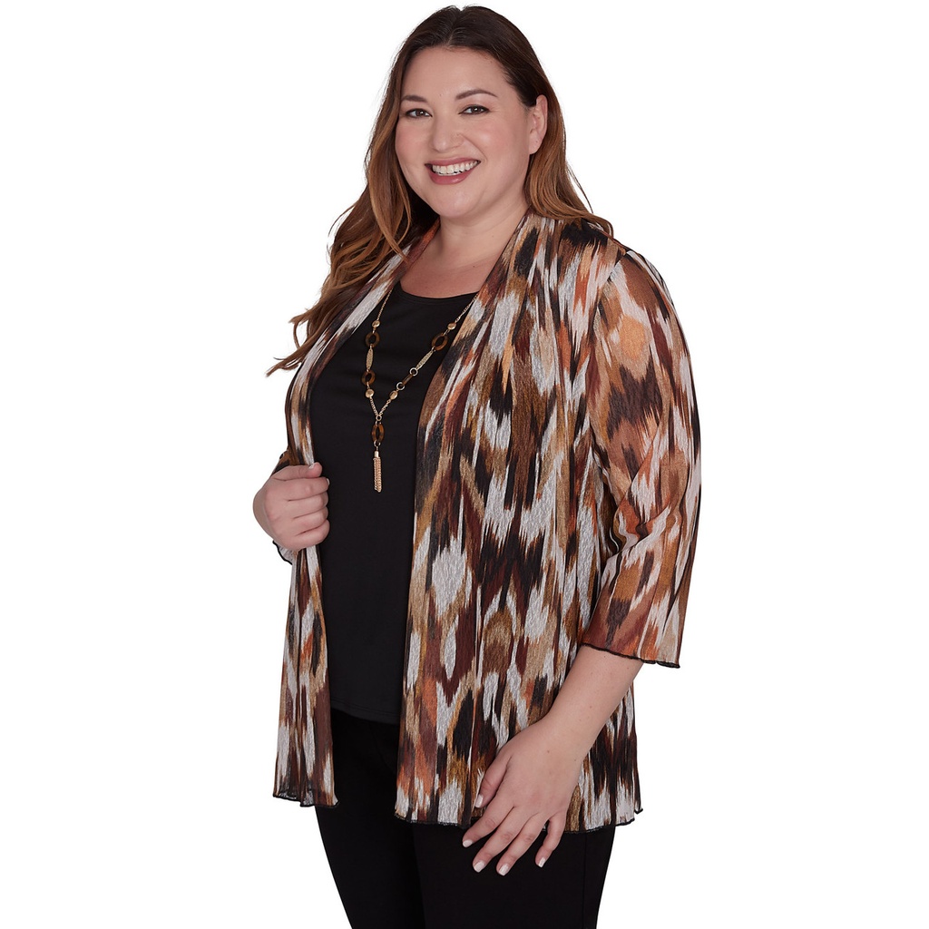 Blusa de malla dos en uno con collar