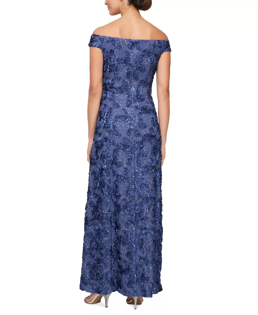 Vestido de hombros descubiertos Rosete
