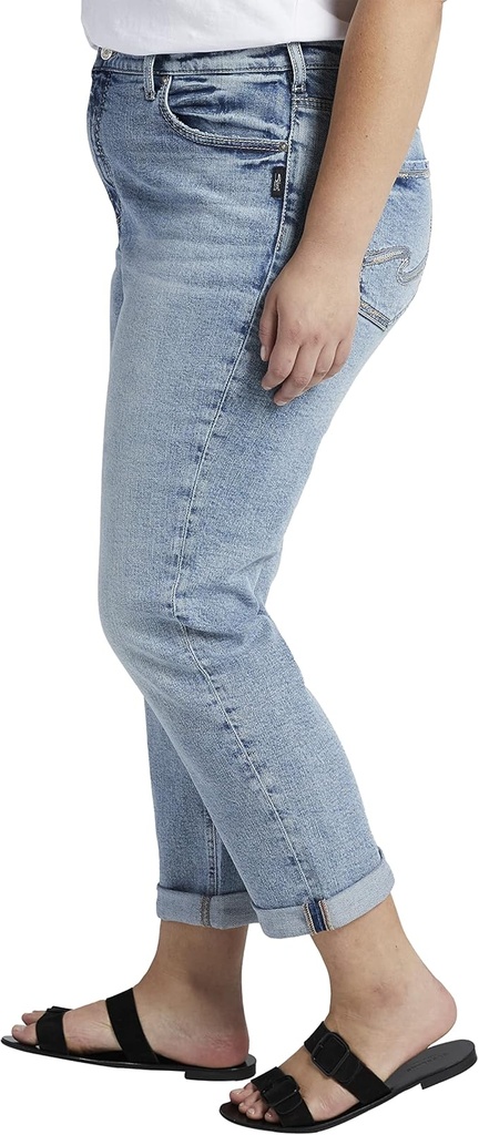 Jeans Boyfriend de tiro alto