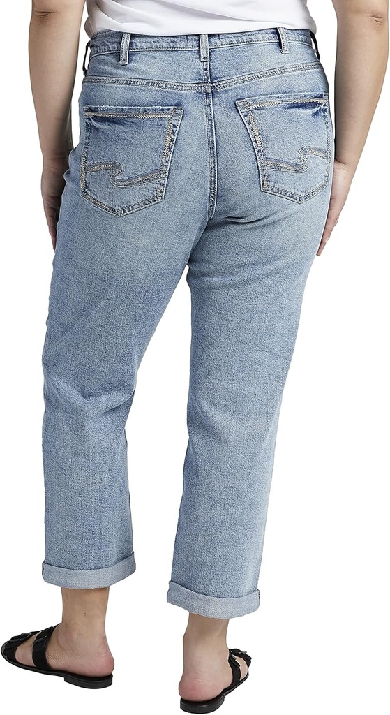 Jeans Boyfriend de tiro alto