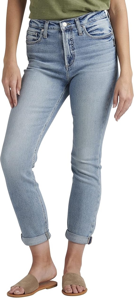 Jeans Boyfriend de tiro alto