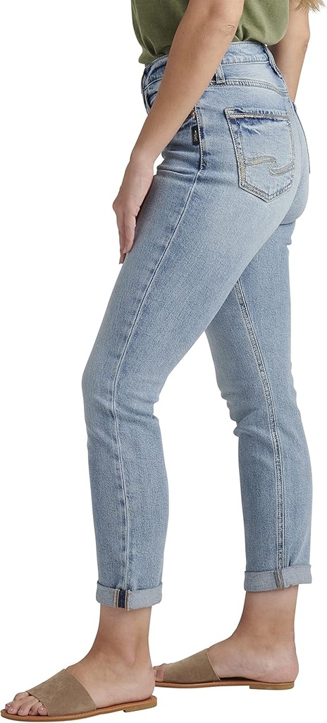 Jeans Boyfriend de tiro alto