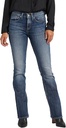 Jeans de tiro medio- Bootcut lavado oscuro