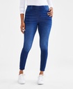 Jeggings desteñidos de tiro medio