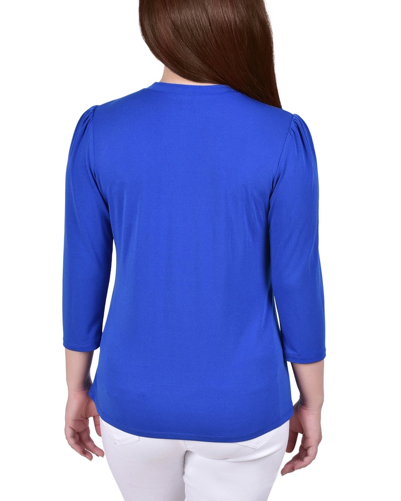 Blusa con cuello retorcido