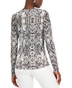 Blusa fruncida con estampado Snake