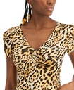 Blusa cuello V fruncido
