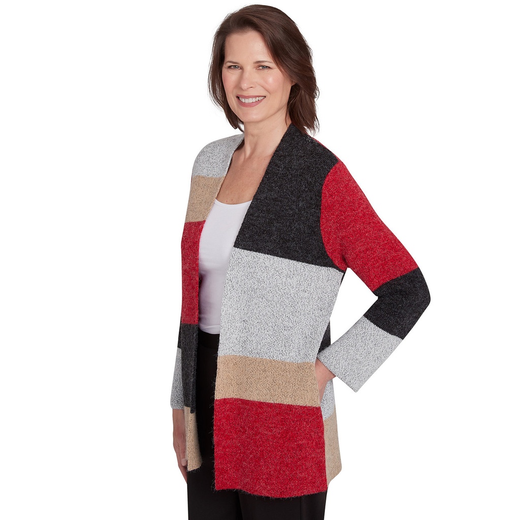 Cárdigan con bloques de color