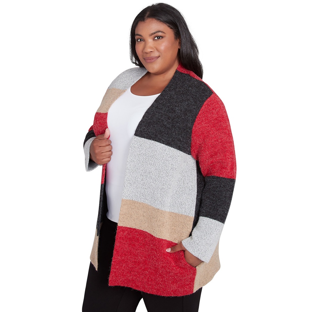 Cárdigan con bloques de color