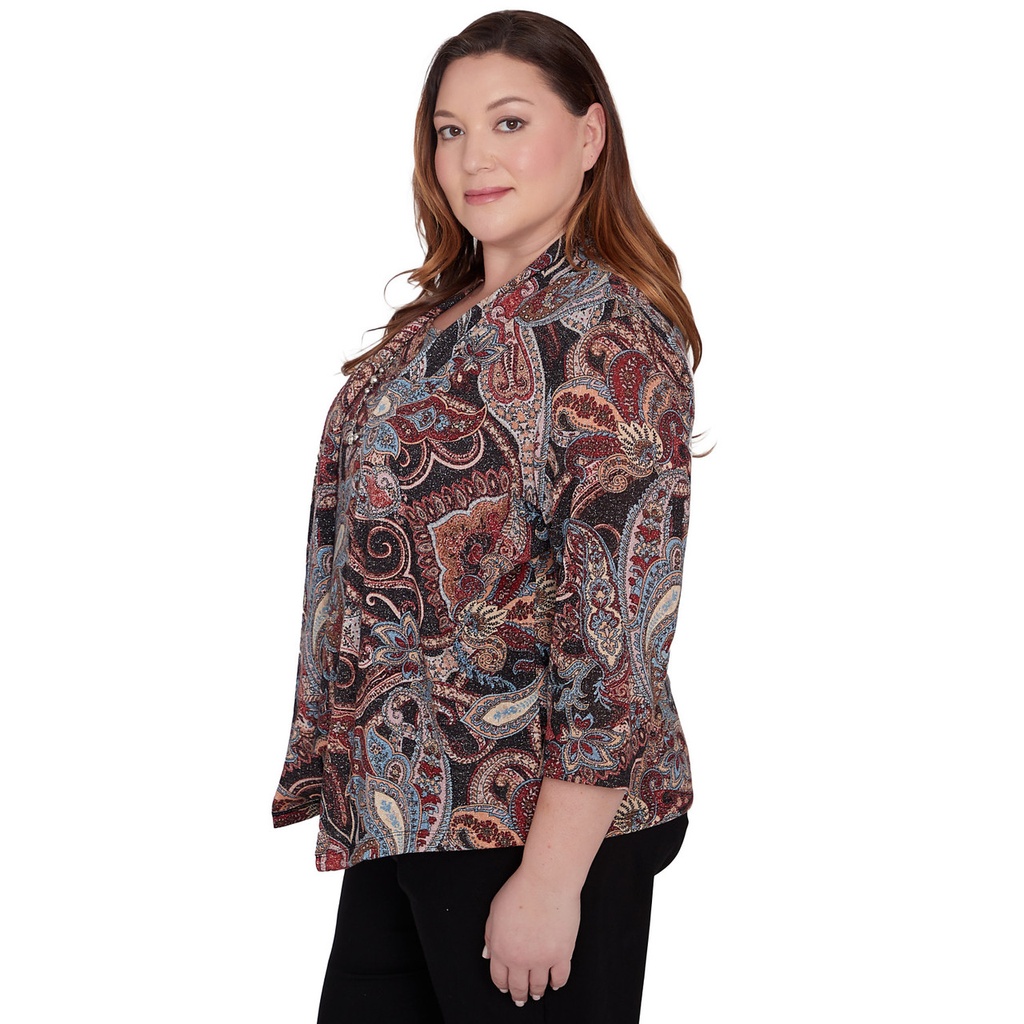 Saco dos en uno estampado Paisley