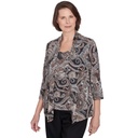 Blusa dos en uno estampado de cachemira