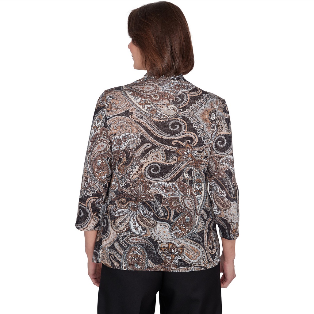 Blusa dos en uno estampado de cachemira