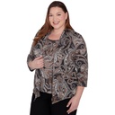 Blusa dos en uno estampado de cachemira