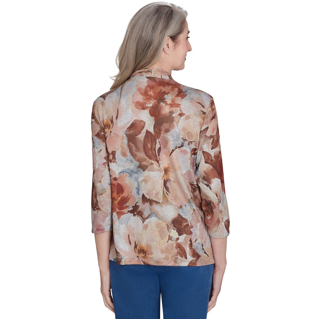 Blusa dos en uno floral de acuarela
