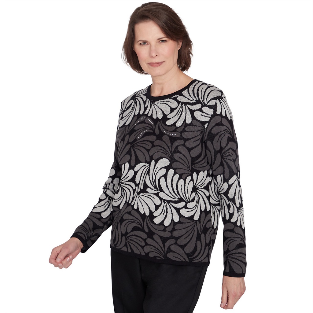 Blusa tejida con diseño geométrico 