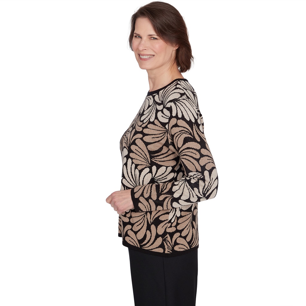 Blusa tejida con diseño geométrico 