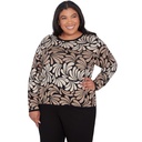 Blusa tejida con diseño geométrico 