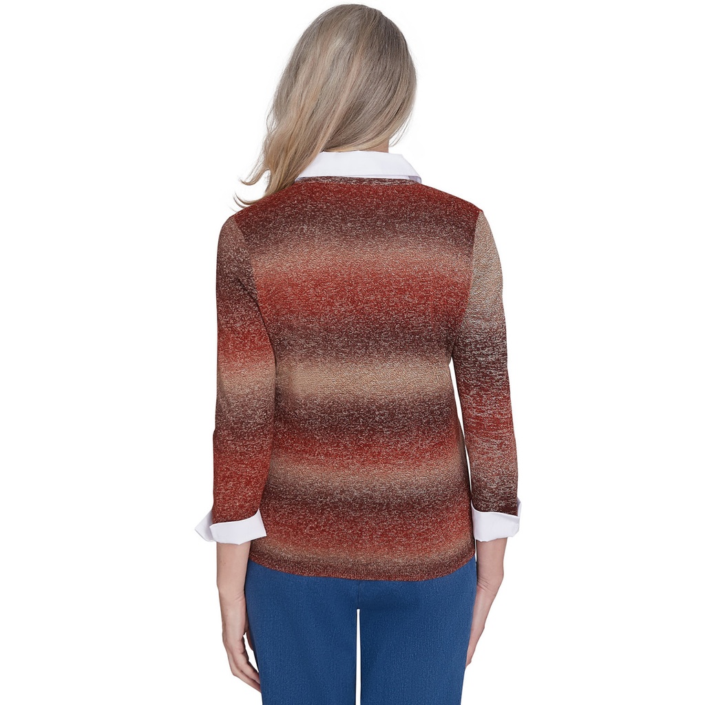 Suéter dos en uno con diseño chevron 