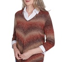 Suéter dos en uno con diseño chevron 