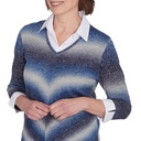 Suéter dos en uno con diseño chevron 