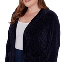 Cárdigan de chenilla con bolsillos 