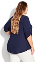 Blusa con pliegues escote redondo