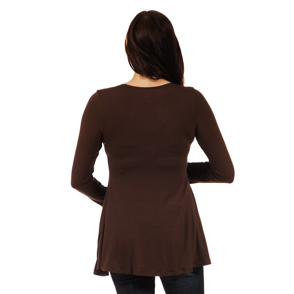 Blusa tipo túnica escote redondo
