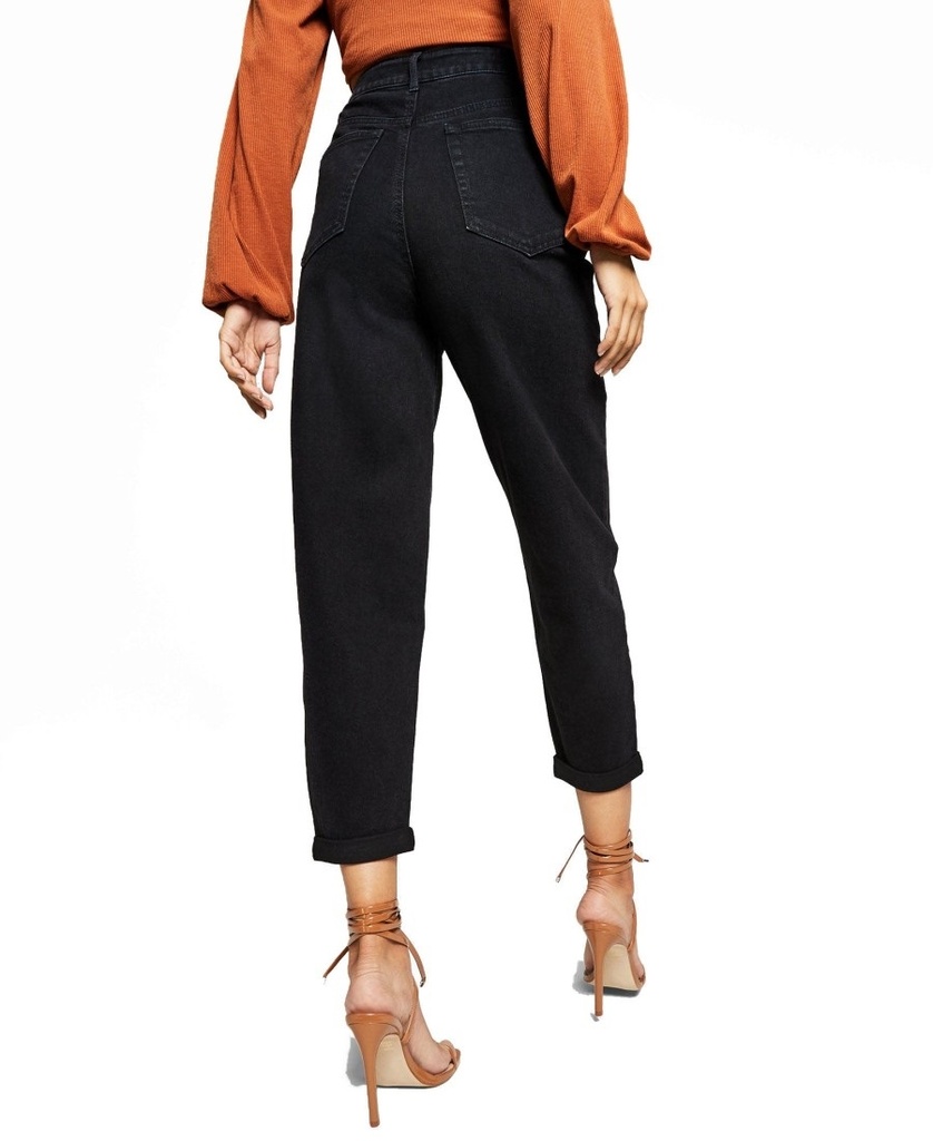 Jeans de tiro alto con dobladillo